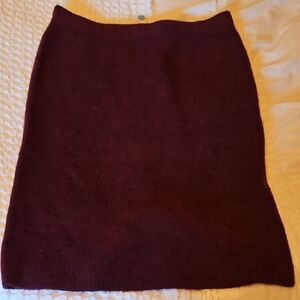 George Burgundy Pencil Skirt